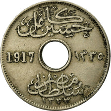 Coin, Egypt, Hussein Kamil, 5 Milliemes, 1917/AH1335, EF(40-45), Copper-nickel