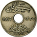 Coin, Egypt, Hussein Kamil, 5 Milliemes, 1917/AH1335, EF(40-45), Copper-nickel