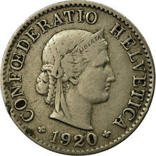 Coin, Switzerland, 5 Rappen, 1920, Bern, VF(30-35), Copper-nickel, KM:26