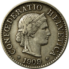 Coin, Switzerland, 5 Rappen, 1909, Bern, EF(40-45), Copper-nickel, KM:26