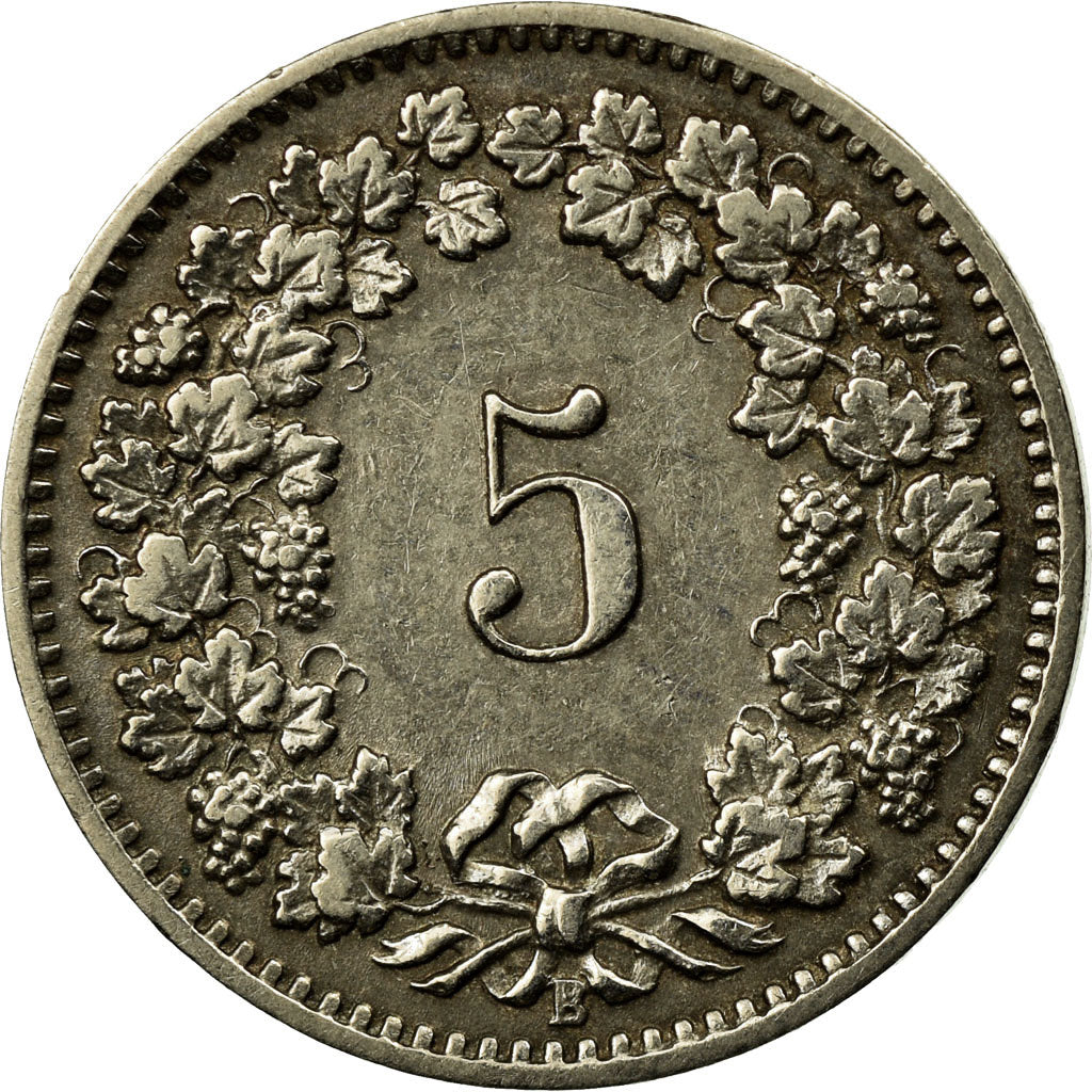 Coin, Switzerland, 5 Rappen, 1909, Bern, EF(40-45), Copper-nickel, KM:26
