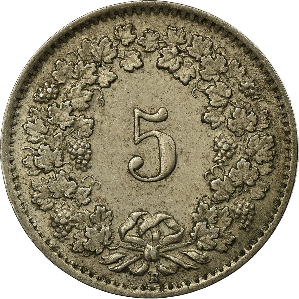 Coin, Switzerland, 5 Rappen, 1944, Bern, VF(20-25), Copper-nickel, KM:26
