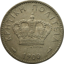 Moneta, Creta, Prince George, 5 Lepta, 1900, Paris, MB, Rame-nichel, KM:3