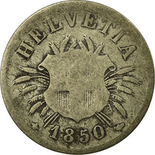 Coin, Switzerland, 5 Rappen, 1850, Bern, VG(8-10), Billon, KM:5
