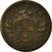 Monnaie, Suisse, 2 Rappen, 1851, Bern, TTB, Bronze, KM:4.1