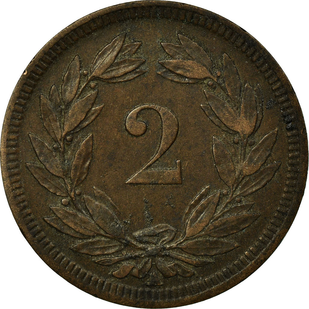 Monnaie, Suisse, 2 Rappen, 1851, Bern, TTB, Bronze, KM:4.1