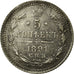 Monnaie, Russie, Nicholas II, 5 Kopeks, 1891, Saint-Petersburg, TTB, Argent