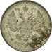 Coin, Russia, Nicholas II, 5 Kopeks, 1908, Saint-Petersburg, VF(20-25), Silver