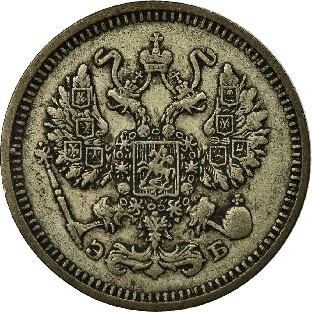 Monnaie, Russie, Nicholas II, 10 Kopeks, 1910, Saint-Petersburg, B+, Argent