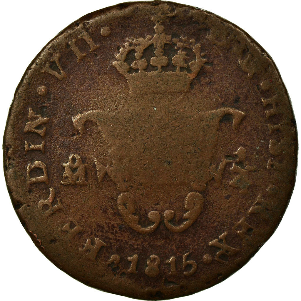 Moneda, México, Ferdinand VII, 1/4 Tlaco, 1/8 Real, 1815, Mexico City, BC