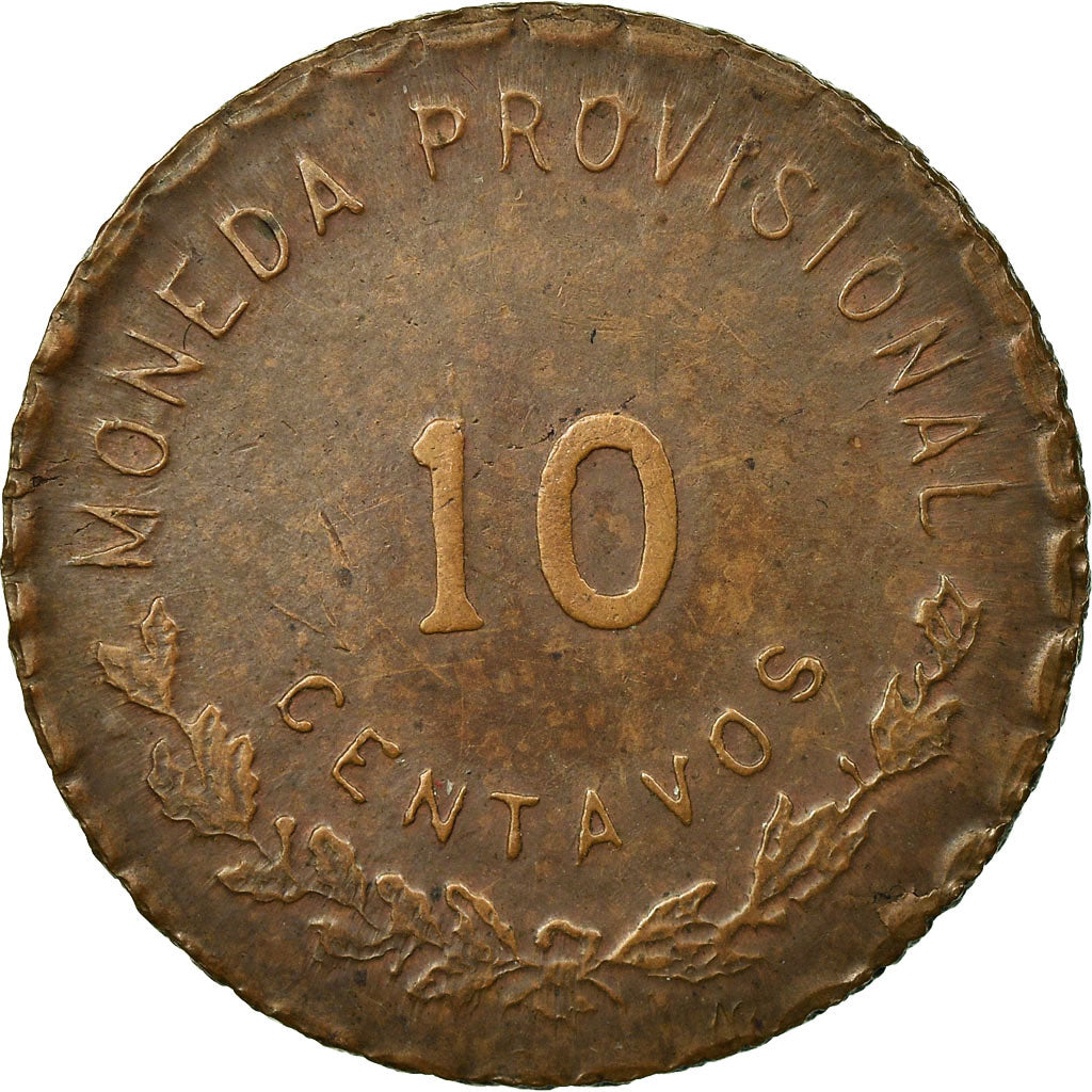 Moneda, MÉXICO - REVOLUCIONARIO, OAXACA, 10 Centavos, 1915, Mexico City, BC+