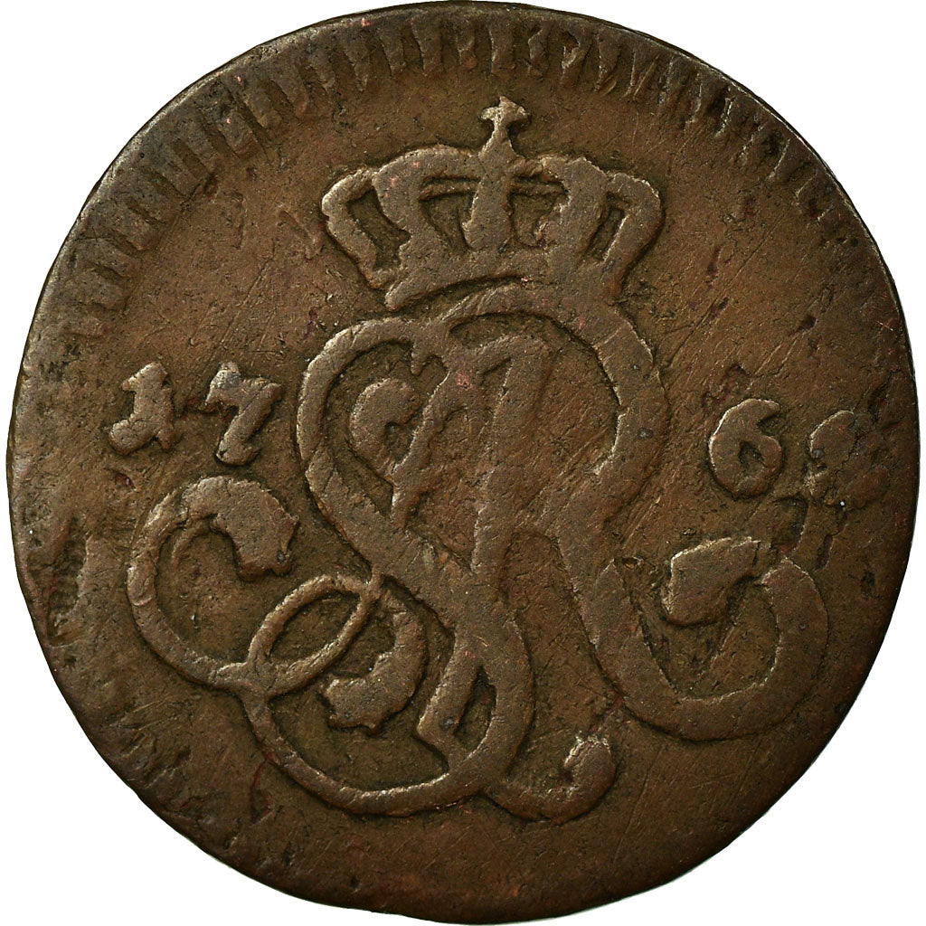 Moeda, Polónia, Stanislaus Augustus, 1/2 Grosza, Pol, 1768, Warsaw, F(12-15)