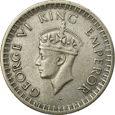 Coin, INDIA-BRITISH, George VI, 1/2 Rupee, 1942, EF(40-45), Silver, KM:552