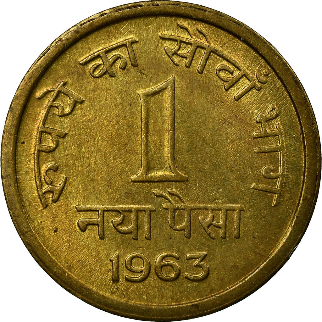Monnaie, INDIA-REPUBLIC, Naya Paisa, 1963, TTB, Nickel-brass, KM:8a