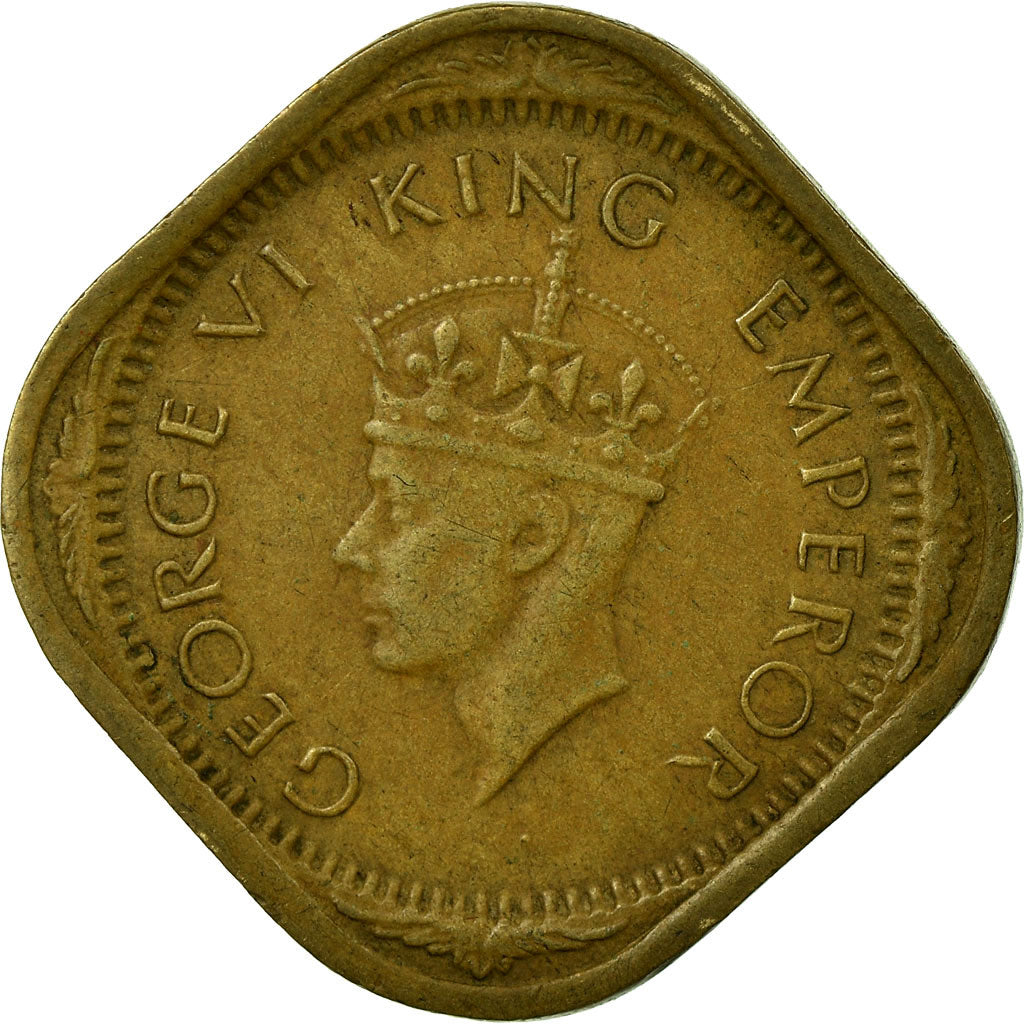 Coin, INDIA-BRITISH, George VI, 1/2 Anna, 1945, Calcutta, EF(40-45)