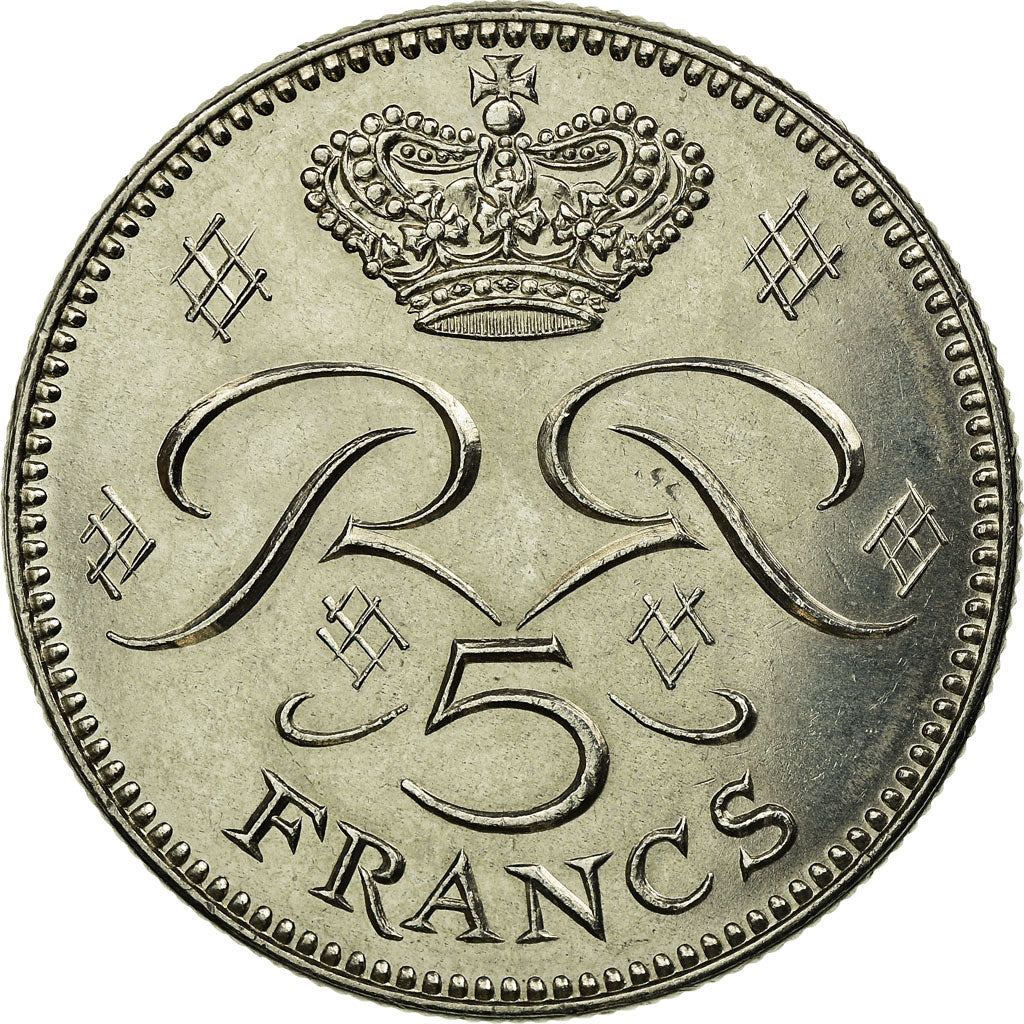 Coin, Monaco, Rainier III, 5 Francs, 1989, EF(40-45), Copper-nickel, KM:150