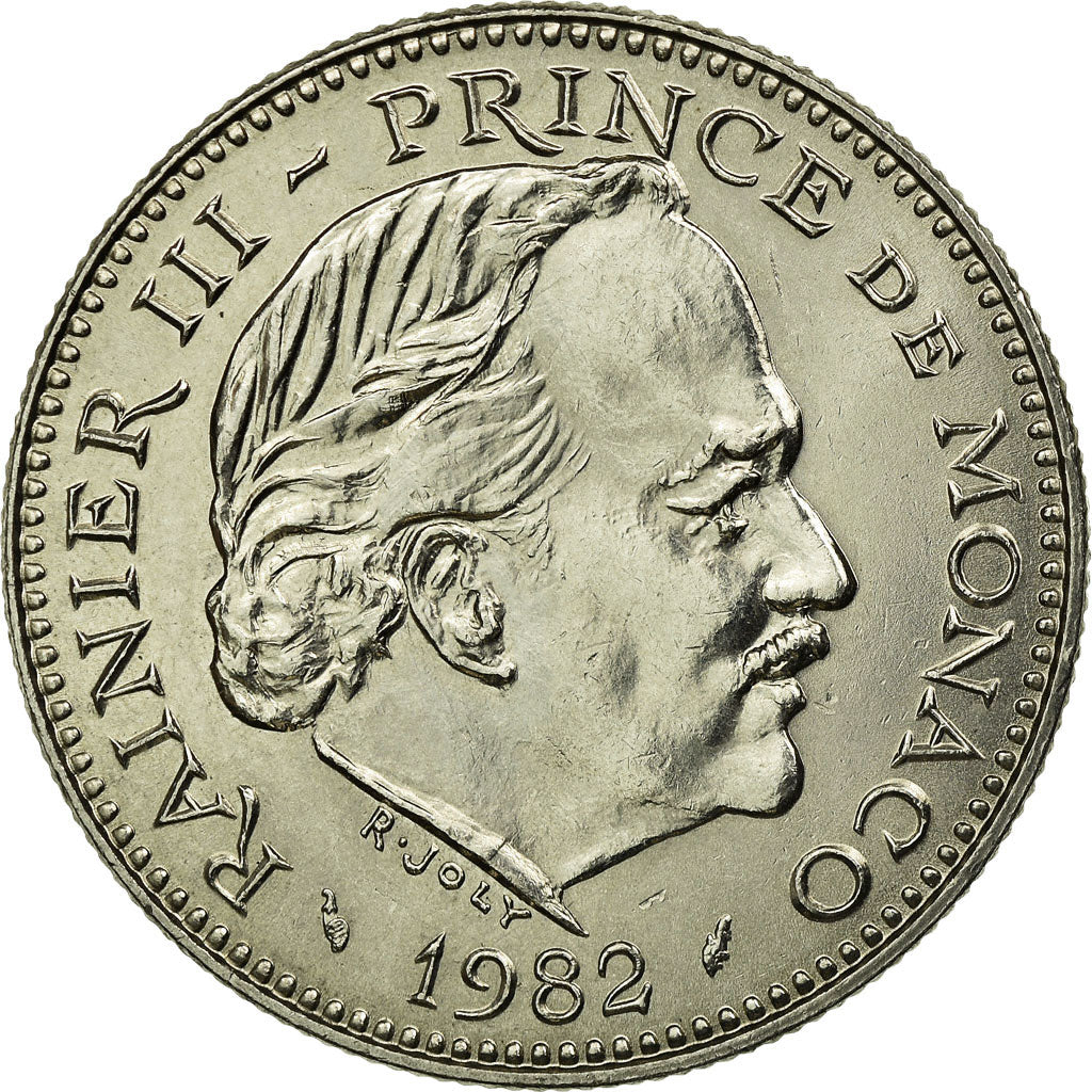 Coin, Monaco, Rainier III, 5 Francs, 1982, EF(40-45), Copper-nickel, KM:150