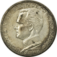 Coin, Monaco, Rainier III, 5 Francs, 1960, VF(30-35), Silver, KM:141, Gadoury:MC