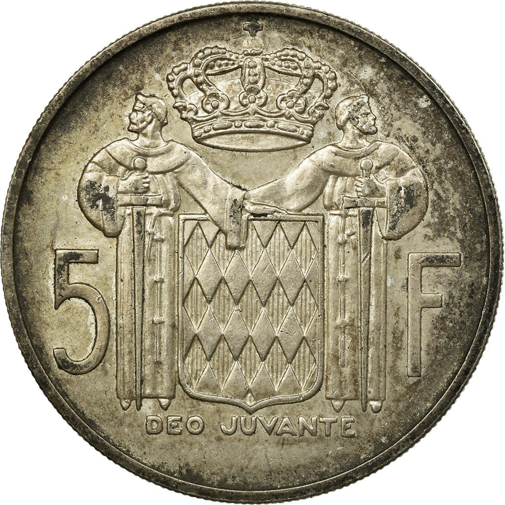 Coin, Monaco, Rainier III, 5 Francs, 1960, VF(30-35), Silver, KM:141, Gadoury:MC