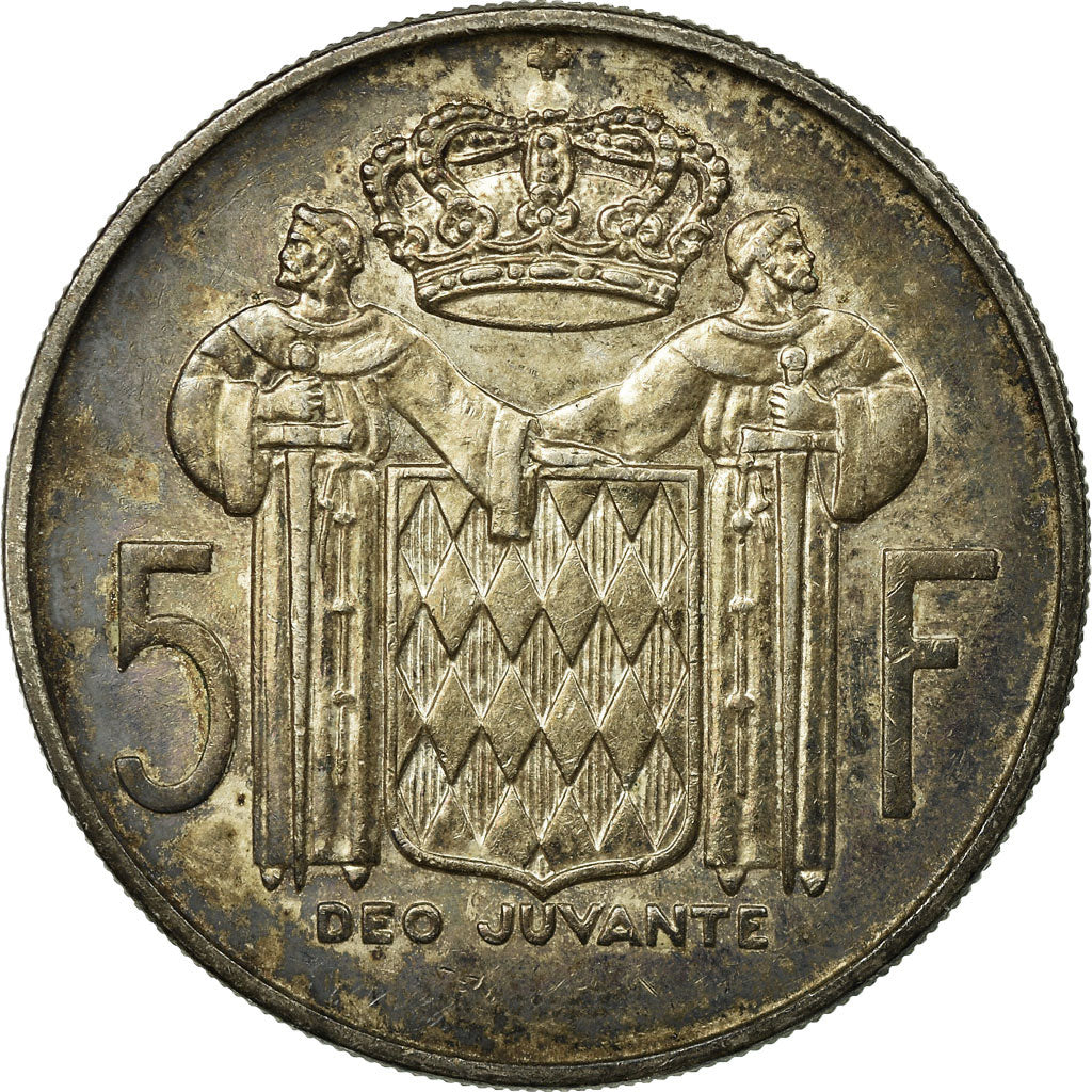 Coin, Monaco, Rainier III, 5 Francs, 1966, EF(40-45), Silver, KM:141, Gadoury:MC