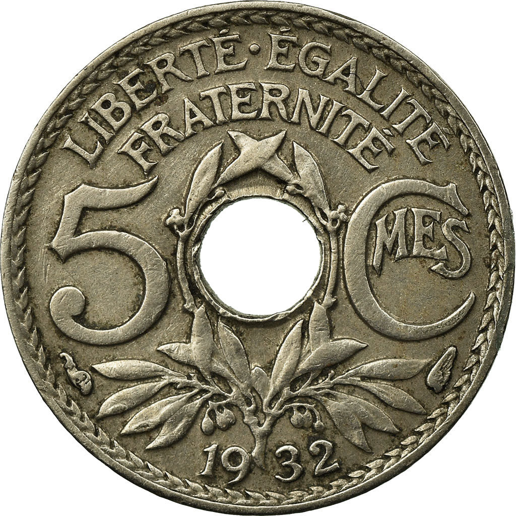 Coin, France, Lindauer, 5 Centimes, 1932, Paris, EF(40-45), Copper-nickel