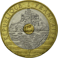 Coin, France, Mont Saint Michel, 20 Francs, 1992, Paris, VF(30-35)
