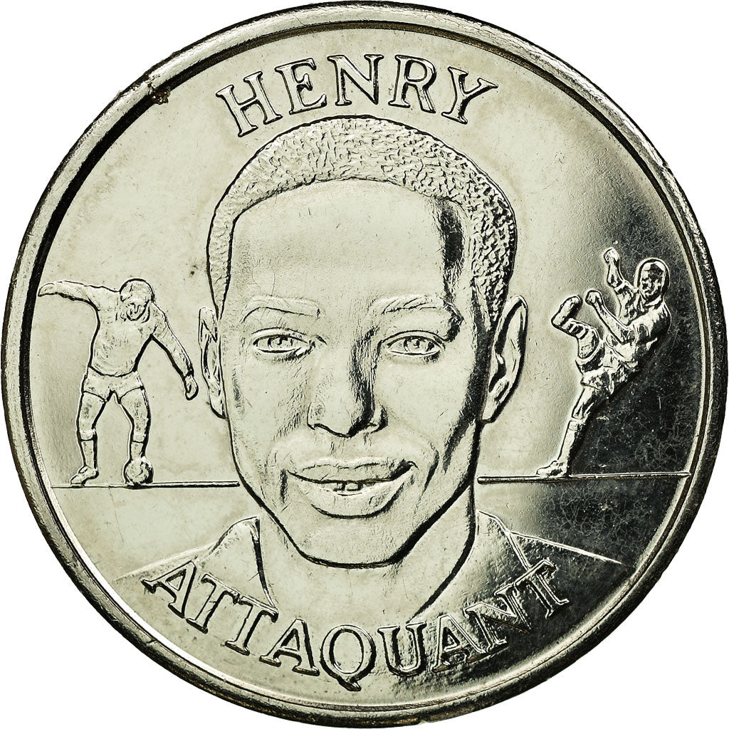 France, Jeton, Equipe de France de Football, Henry, attaquant, 1999, TTB, Nickel