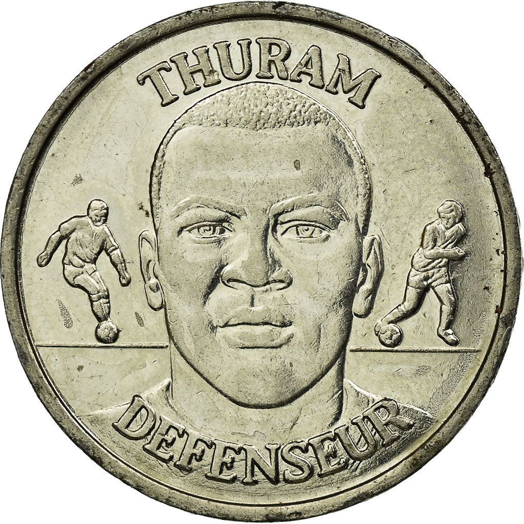 France, Jeton, Equipe de France de Football, Thuram, Défenseur, 1999, TTB