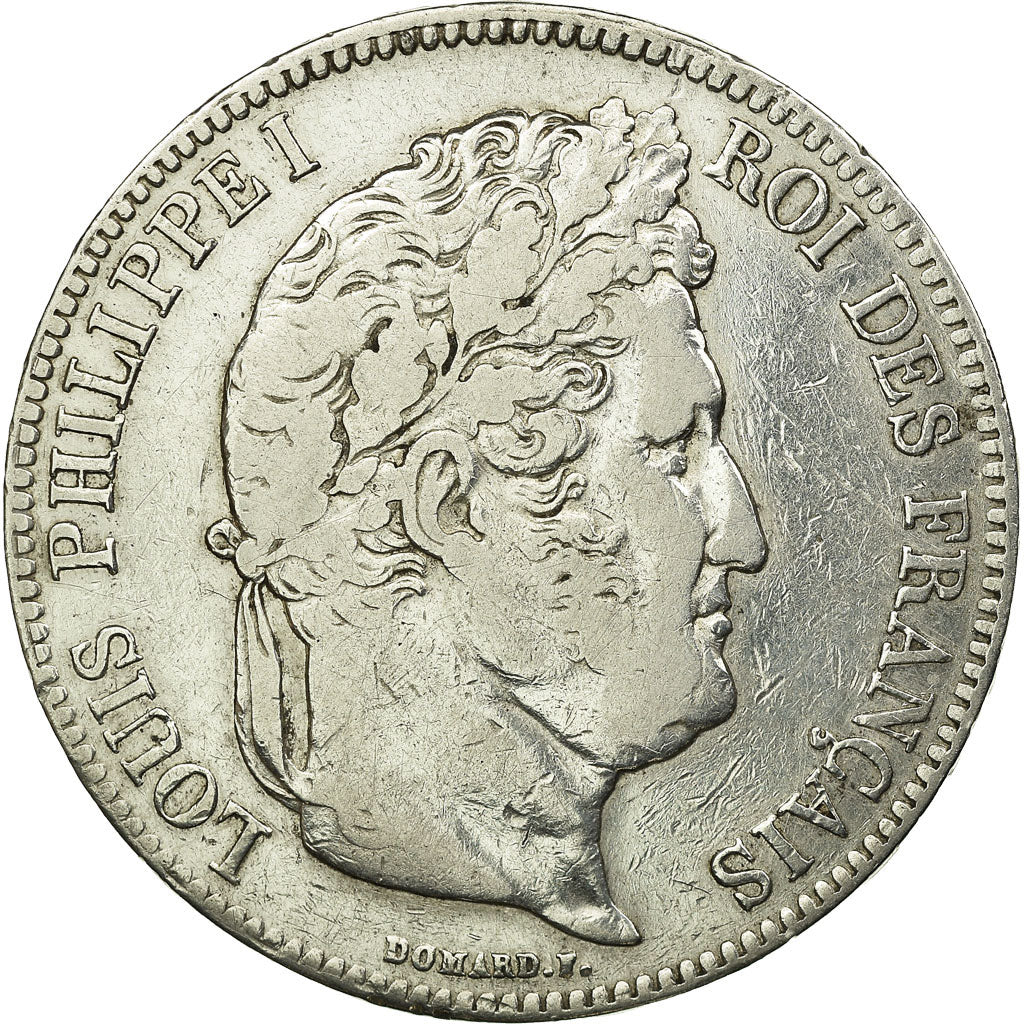 Coin, France, Louis-Philippe, 5 Francs, 1834, Lille, VF(30-35), Silver