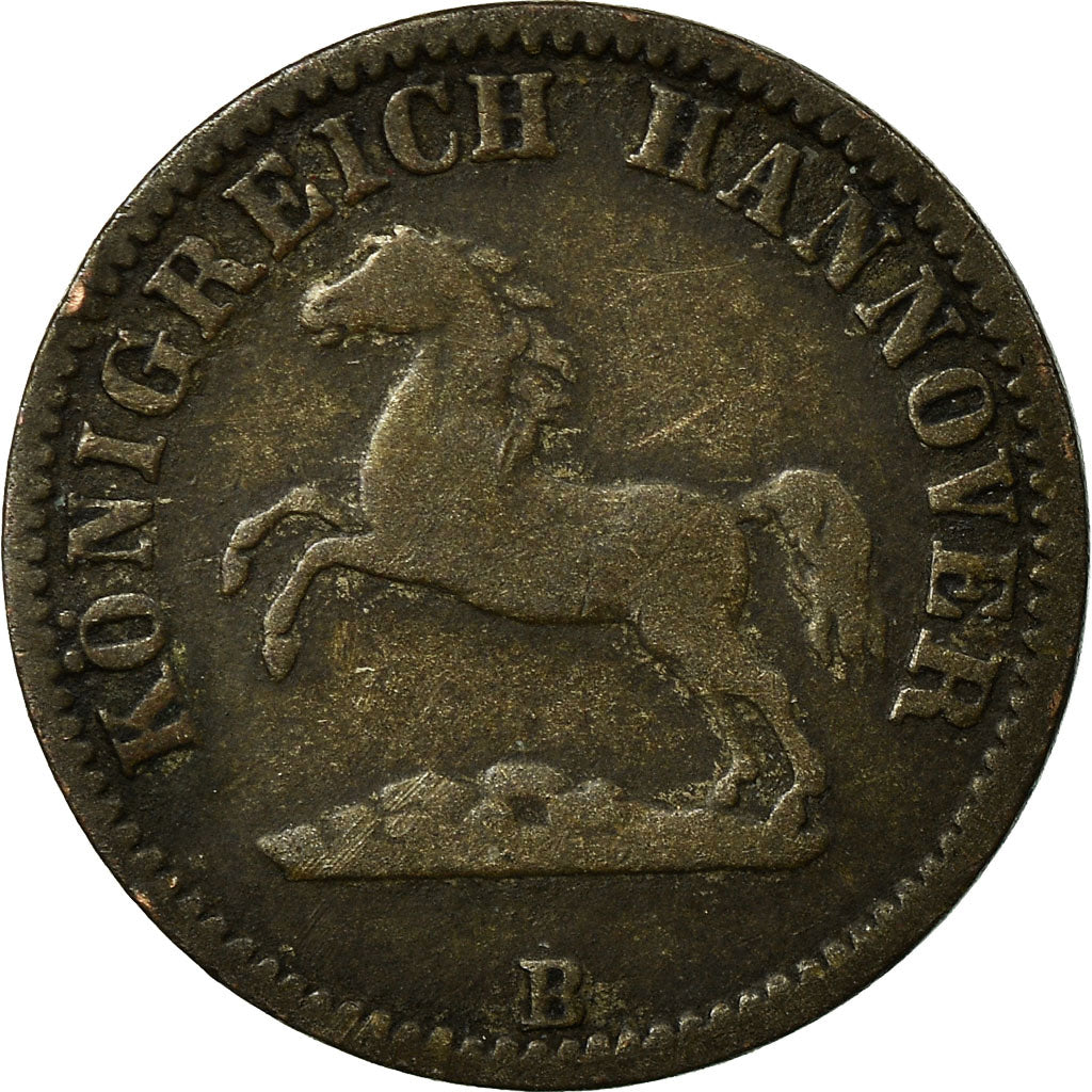 Coin, German States, HANNOVER, Georg V, 1/2 Groschen, 1858, EF(40-45), Silver