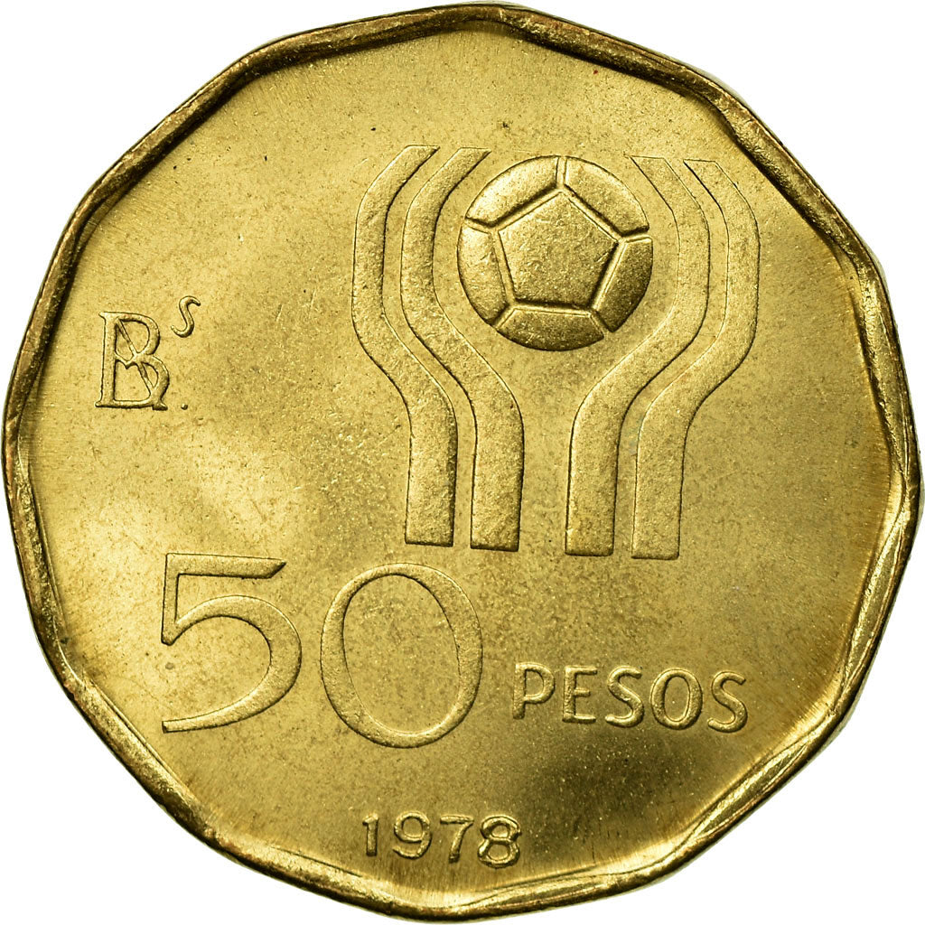 Coin, Argentina, 50 Pesos, 1978, EF(40-45), Aluminum-Bronze, KM:76