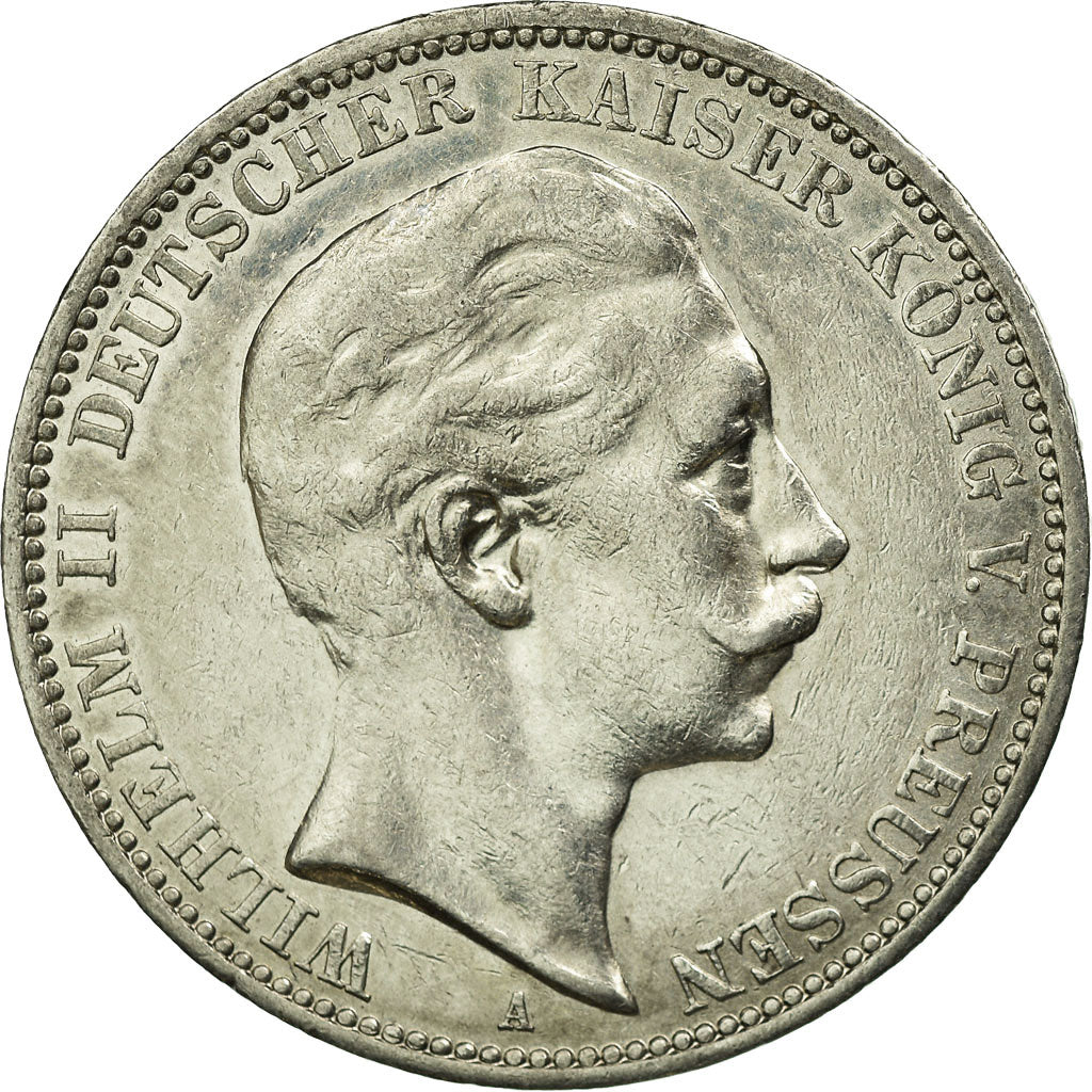 Coin, German States, PRUSSIA, Wilhelm II, 3 Mark, 1911, Berlin, EF(40-45)