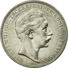 Coin, German States, PRUSSIA, Wilhelm II, 3 Mark, 1911, Berlin, EF(40-45)