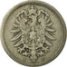 Moneda, ALEMANIA - IMPERIO, Wilhelm I, 10 Pfennig, 1889, Hamburg, BC+, Cobre -