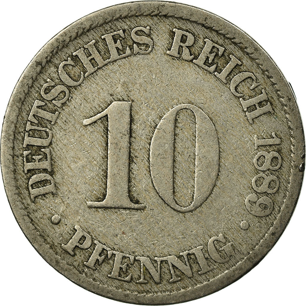 Münze, GERMANY - EMPIRE, Wilhelm I, 10 Pfennig, 1889, Hamburg, S