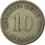Moneda, ALEMANIA - IMPERIO, Wilhelm I, 10 Pfennig, 1889, Hamburg, BC+, Cobre -