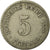 Moneta, NIEMCY - IMPERIUM, Wilhelm I, 5 Pfennig, 1889, Hambourg, VF(20-25)