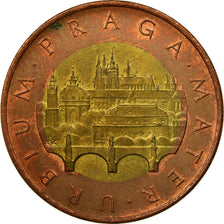 Coin, Czech Republic, 50 Korun, 1993, EF(40-45), Bi-Metallic, KM:1