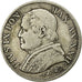 Moneta, STATI ITALIANI, PAPAL STATES, Pius IX, Lira, 1868, Rome, MB+, Argento