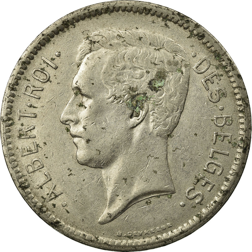 Monnaie, Belgique, 5 Francs, 5 Frank, 1933, B+, Nickel, KM:97.1