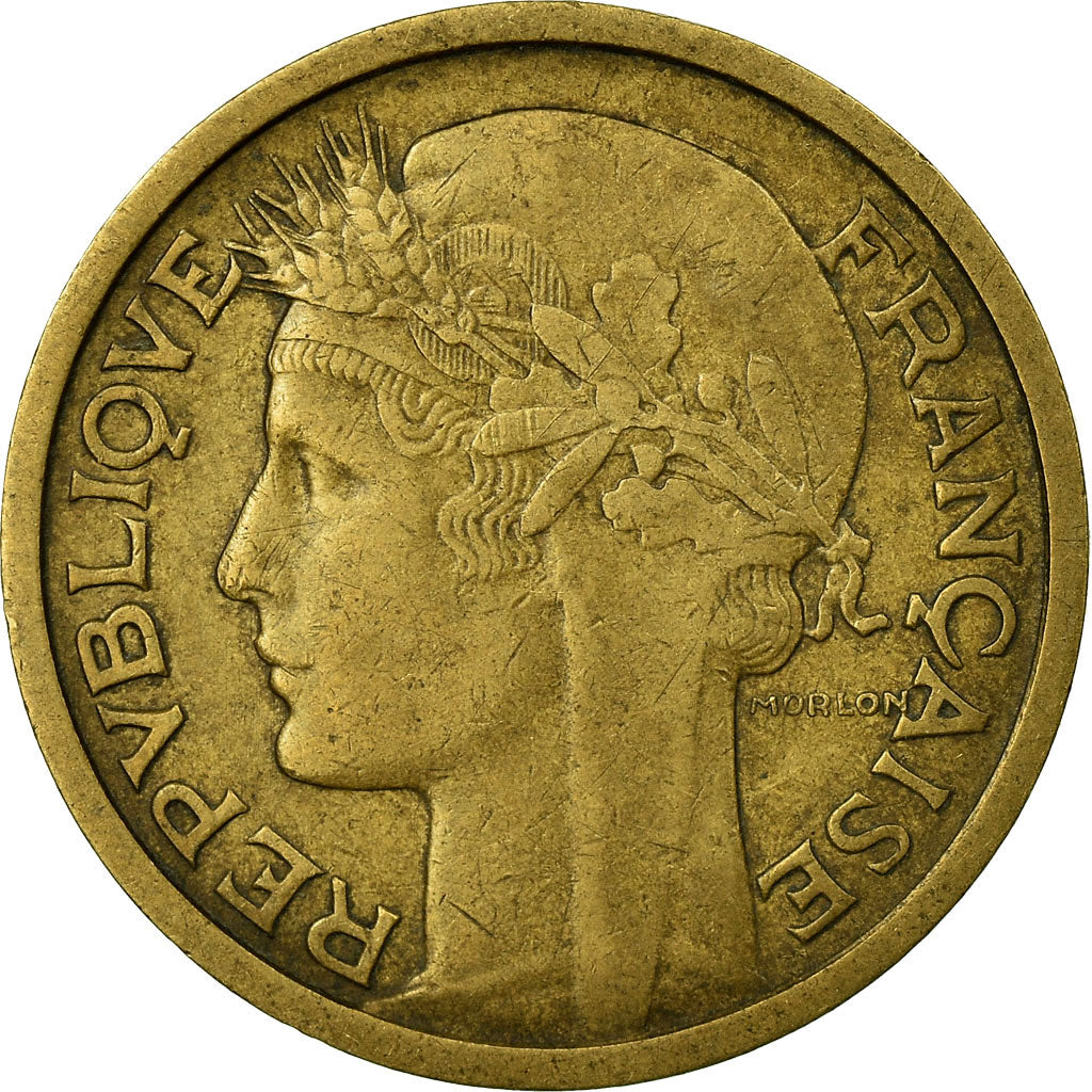 Munten, Frankrijk, Morlon, Franc, 1935, Paris, FR+, Aluminum-Bronze, KM:885