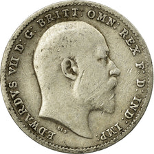 Coin, Great Britain, Edward VII, 3 Pence, 1902, VF(30-35), Silver, KM:797.1
