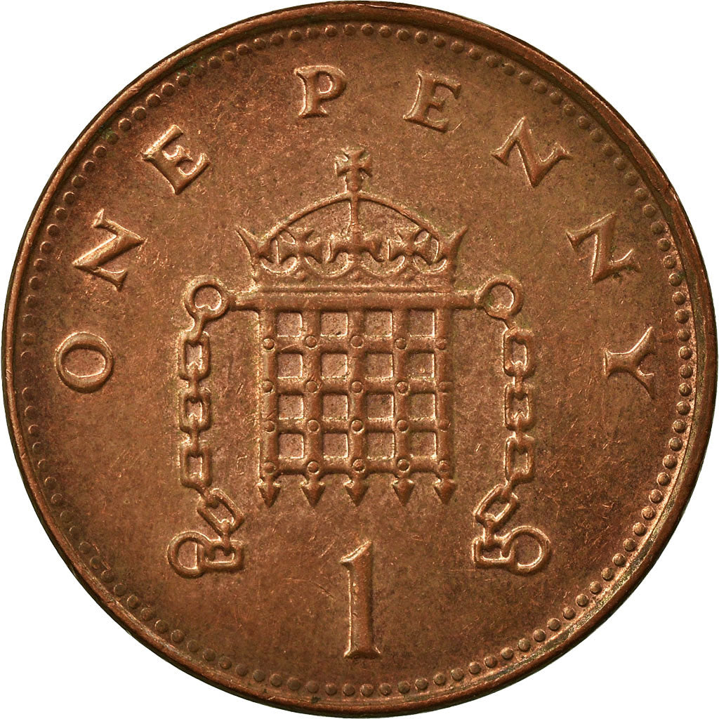 Moneda, Gran Bretaña, Elizabeth II, Penny, 1999, MBC, Cobre chapado en acero
