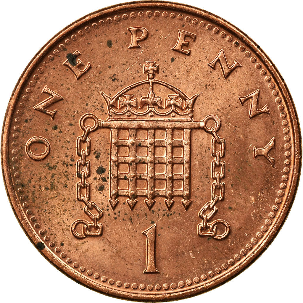 Monnaie, Grande-Bretagne, Elizabeth II, Penny, 1993, TB, Copper Plated Steel