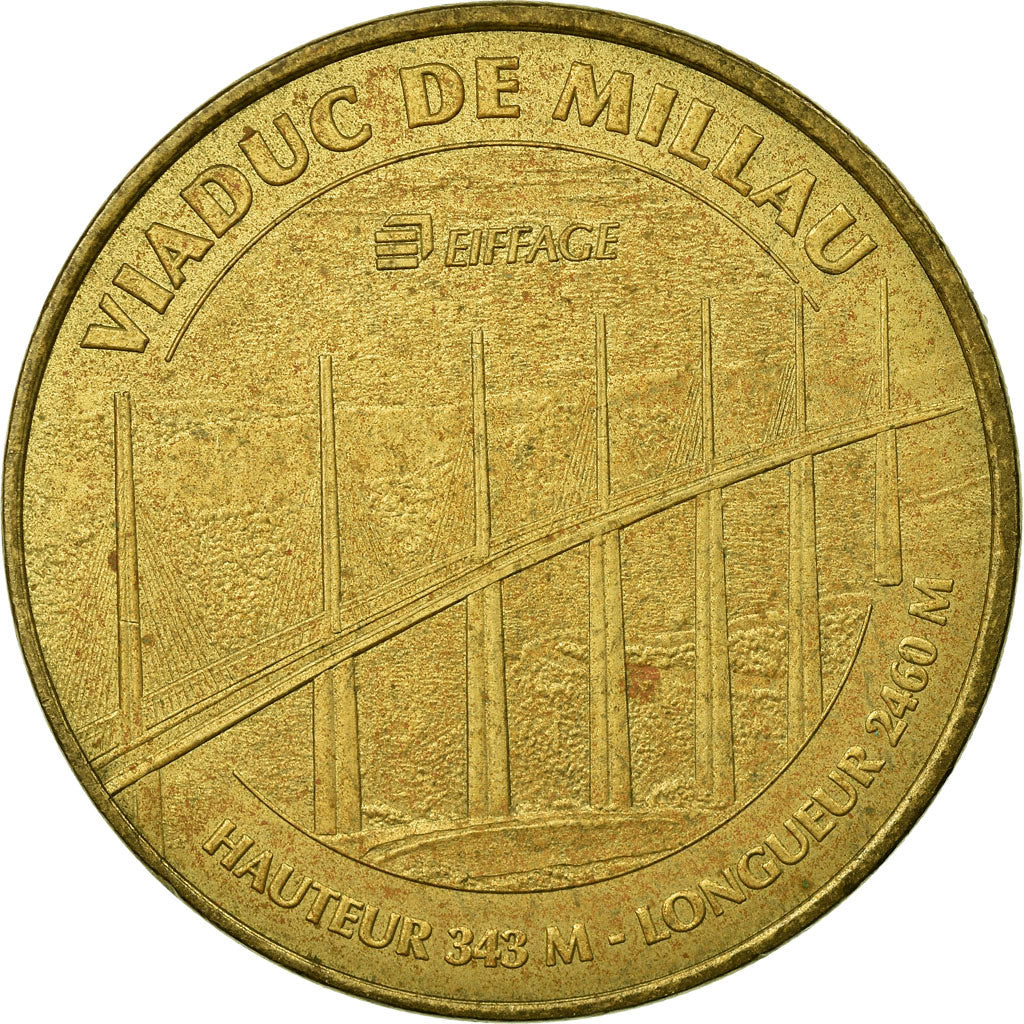 Francia, Token, Touristic token, 12/ Viaduc de Millau, 2009, Monnaie de Paris