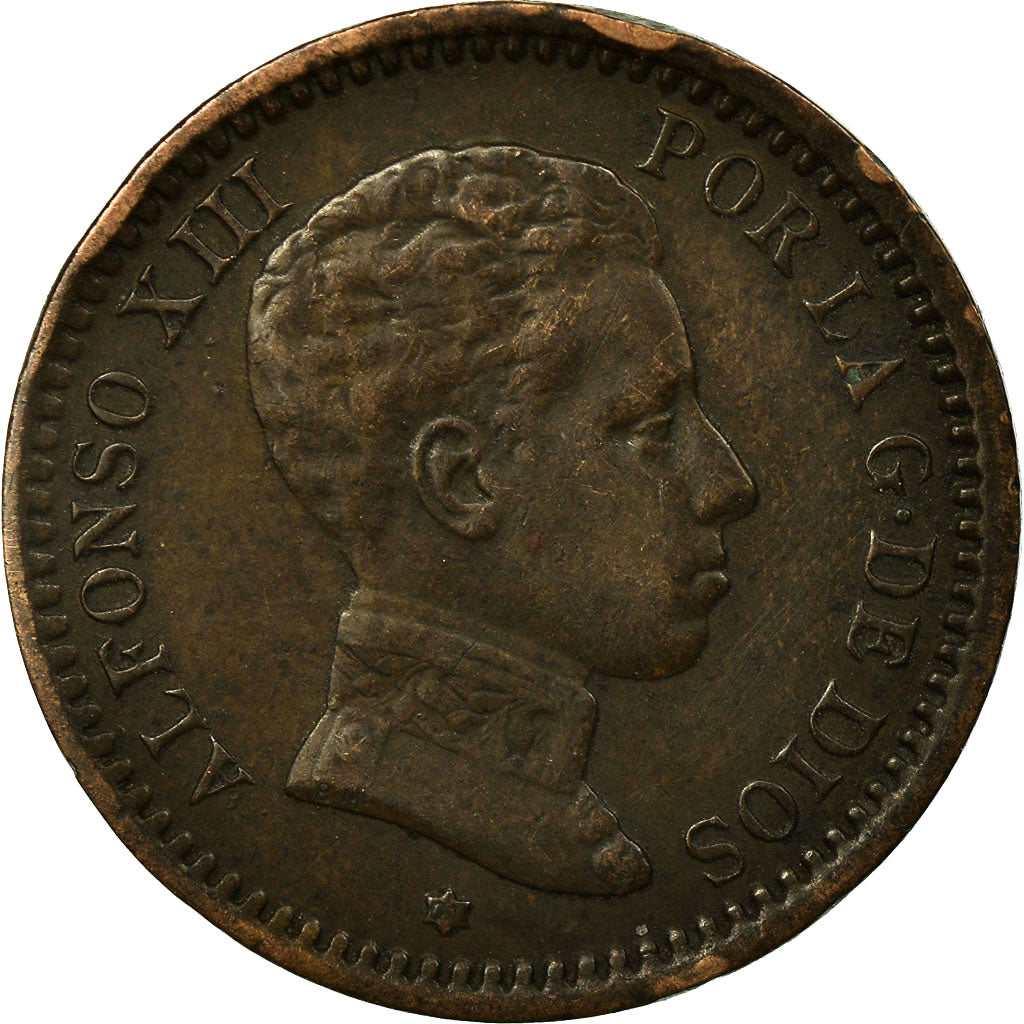 Coin, Spain, Alfonso XIII, 2 Centimos, 1904, Madrid, VF(30-35), Copper, KM:722