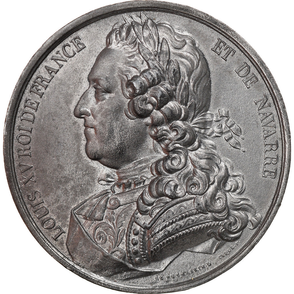 Francia, medalla, Les rois de France, Louis XV, History, Caqué, EBC, Hojalata