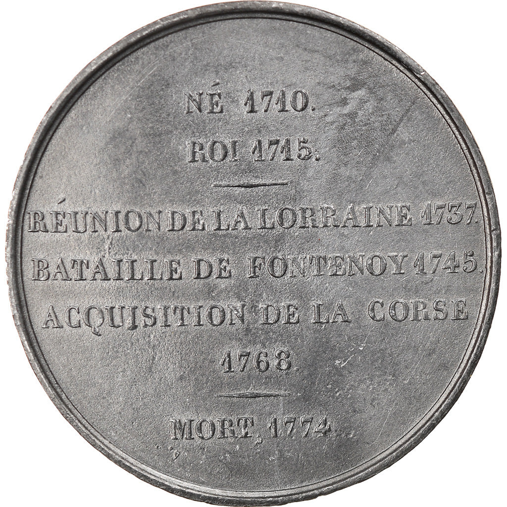 Francia, medalla, Les rois de France, Louis XV, History, Caqué, EBC, Hojalata