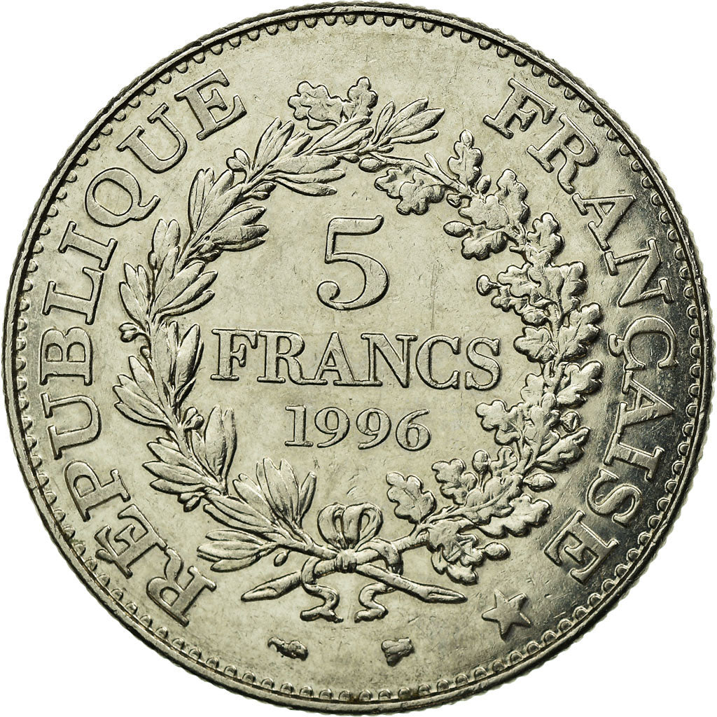 Coin, France, Hercule, 5 Francs, 1996, Paris, EF(40-45), Nickel, KM:1155