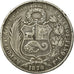 Coin, Peru, SOUTH PERU, Sol, 1870, Lima, EF(40-45), Silver, KM:196.3